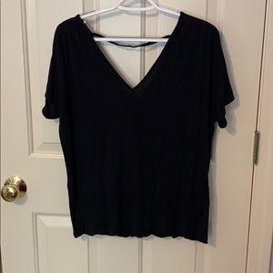 Black v neck tee